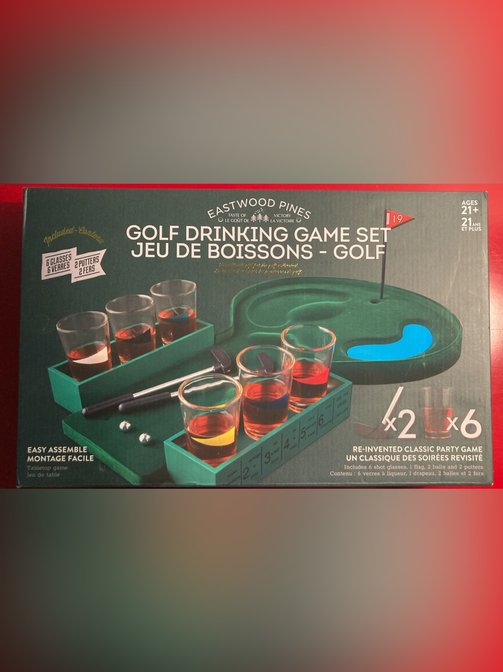 Eastwood Pines Golf Drinking Game Set - unopened
